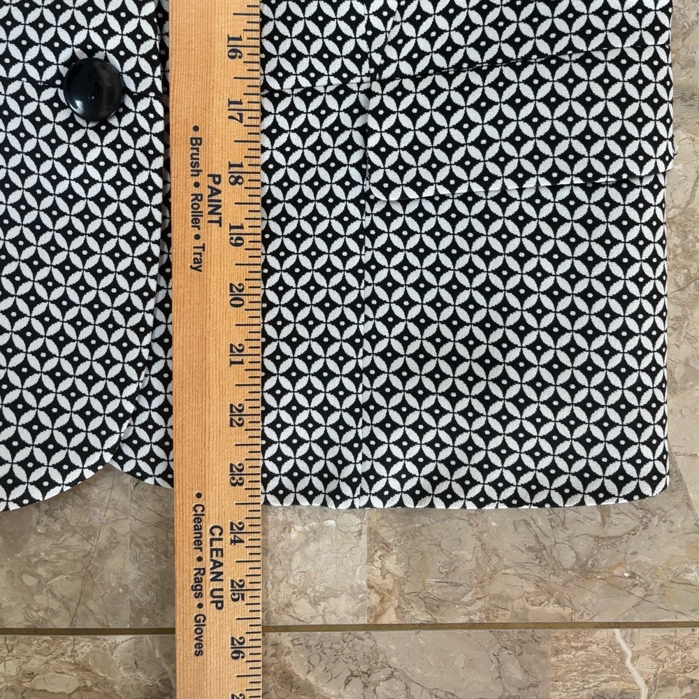 Kasper Women's Black and White Blazer Size 8 Monochrome Patterned - Picture 11 of 11
